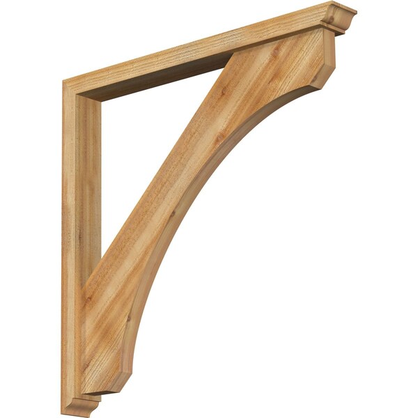 Ekena Millwork Legacy Traditional Rough Sawn Bracket w/ Offset Brace, Western Red Cedar, 4"W x 36"D x 36"H BKT0402X36X36LEC01RWR - main